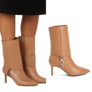 AQUATALIA “Makayla”Weatherproof Leather Boots~brown/ Taupe/khaki -Sz US 8.5~$625